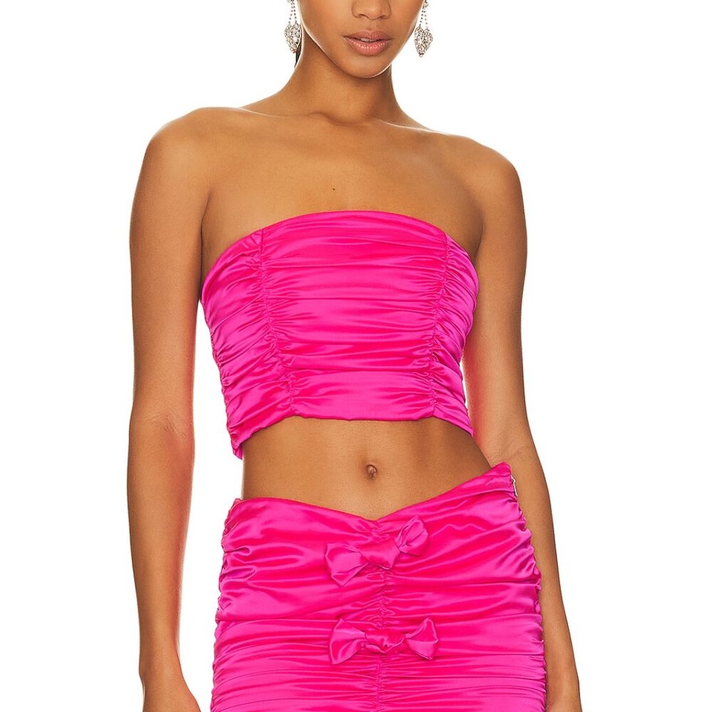 Rotate Gathered Crop Top